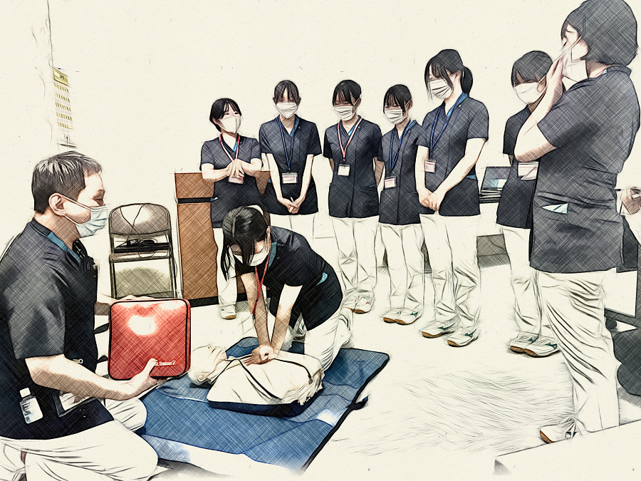 ふれあい看護体験の開催風景 ふれあい看護体験の開催風景